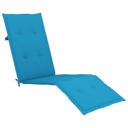 vidaXL Cojín para tumbona azul (75+105)x50x3 cm