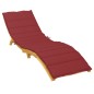 vidaXL Cojín de tumbona de tela Oxford rojo tinto 200x70x3 cm
