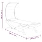 vidaXL Tumbona con dosel madera curvada gris antracita 100x200x126cm