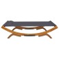 vidaXL Tumbona con dosel madera curvada gris antracita 165x188,5x46 cm vidaXL Tumbona con dosel madera curvada gris antracita 165x188,5x46 cm
