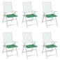 vidaXL Cojines de silla de jardín 6 uds tela Oxford verde 40x40x3 cm vidaXL Cojines de silla de jardín 6 uds tela Oxford verde 40x40x3 cm