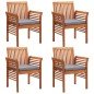 vidaXL Set comedor de jardín 5 pzas y cojines madera maciza de acacia vidaXL Set comedor de jardín 5 pzas y cojines madera maciza de acacia