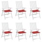 vidaXL Cojines de silla de jardín 6 uds tela Oxford rojo 50x50x3 cm vidaXL Cojines de silla de jardín 6 uds tela Oxford rojo 50x50x3 cm