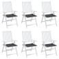 vidaXL Cojines silla de jardín 6 uds tela Oxford antracita 50x50x3 cm vidaXL Cojines silla de jardín 6 uds tela Oxford antracita 50x50x3 cm
