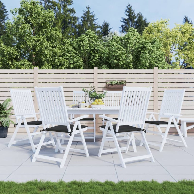 vidaXL Cojines de silla de jardín 6 uds tela Oxford negro 50x50x3 cm vidaXL Cojines de silla de jardín 6 uds tela Oxford negro 50x50x3 cm