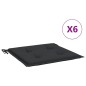 vidaXL Cojines de silla de jardín 6 uds tela Oxford negro 50x50x3 cm vidaXL Cojines de silla de jardín 6 uds tela Oxford negro 50x50x3 cm
