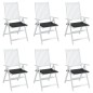 vidaXL Cojines de silla de jardín 6 uds tela Oxford negro 50x50x3 cm vidaXL Cojines de silla de jardín 6 uds tela Oxford negro 50x50x3 cm