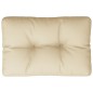 vidaXL Cojín para sofá de palets de tela beige 50x40x12 cm