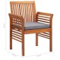 vidaXL Set comedor de jardín 5 pzas y cojines madera maciza de acacia vidaXL Set comedor de jardín 5 pzas y cojines madera maciza de acacia