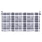 vidaXL Cojín de banco de jardín tela Oxford a cuadros gris 120x50x3 cm vidaXL Cojín de banco de jardín tela Oxford a cuadros gris 120x50x3 cm