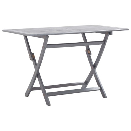 vidaXL Juego de comedor de jardín 5 pzas madera maciza de acacia gris