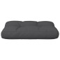 vidaXL Cojín para sofá de palets de tela negro 50x40x12 cm