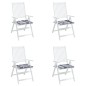 vidaXL Cojines de silla de jardín 4 uds tela a cuadros gris 50x50x3 cm vidaXL Cojines de silla de jardín 4 uds tela a cuadros gris 50x50x3 cm