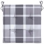 vidaXL Cojines de silla de jardín 4 uds tela a cuadros gris 50x50x3 cm vidaXL Cojines de silla de jardín 4 uds tela a cuadros gris 50x50x3 cm