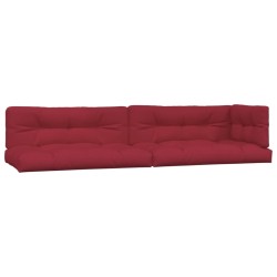 vidaXL Cojines para sofá de palets 5 unidades tela rojo tinto