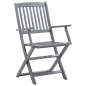 vidaXL Juego de comedor de jardín 5 pzas madera maciza de acacia gris vidaXL Juego de comedor de jardín 5 pzas madera maciza de acacia gris
