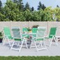 vidaXL Cojín silla de jardín respaldo alto 6 uds tela verde 120x50x3cm vidaXL Cojín silla de jardín respaldo alto 6 uds tela verde 120x50x3cm