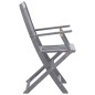 vidaXL Juego de comedor de jardín 5 pzas madera maciza de acacia gris vidaXL Juego de comedor de jardín 5 pzas madera maciza de acacia gris