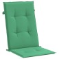 vidaXL Cojín silla de jardín respaldo alto 6 uds tela verde 120x50x3cm vidaXL Cojín silla de jardín respaldo alto 6 uds tela verde 120x50x3cm