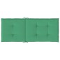 vidaXL Cojín silla de jardín respaldo alto 6 uds tela verde 120x50x3cm vidaXL Cojín silla de jardín respaldo alto 6 uds tela verde 120x50x3cm