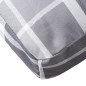 vidaXL Cojines para palets 2 unidades tela a cuadros gris vidaXL Cojines para palets 2 unidades tela a cuadros gris