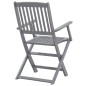 vidaXL Juego de comedor de jardín 5 pzas madera maciza de acacia gris vidaXL Juego de comedor de jardín 5 pzas madera maciza de acacia gris