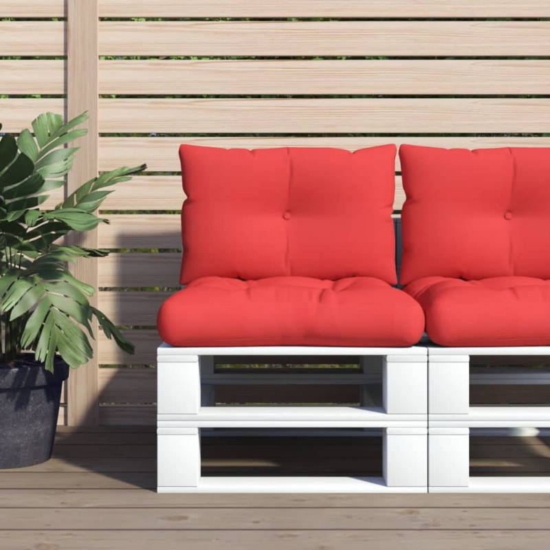 vidaXL Cojines para palets 2 unidades tela rojo vidaXL Cojines para palets 2 unidades tela rojo