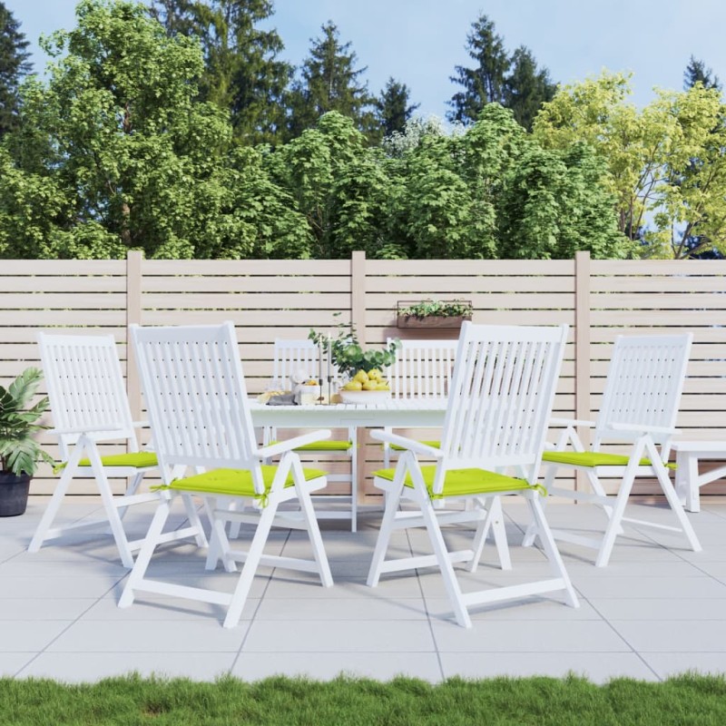 vidaXL Cojines de silla de jardín 6 uds tela Oxford verde 50x50x3 cm