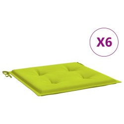 vidaXL Cojines de silla de jardín 6 uds tela Oxford verde 50x50x3 cm