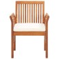 vidaXL Set comedor de jardín 7 pzas y cojines madera maciza de acacia vidaXL Set comedor de jardín 7 pzas y cojines madera maciza de acacia