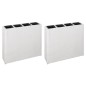 vidaXL Jardinera alta con 4 macetas 2 uds ratán sintético blanco vidaXL Jardinera alta con 4 macetas 2 uds ratán sintético blanco