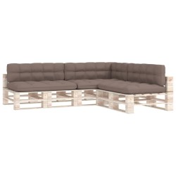 vidaXL Cojines para sofá de palets 7 piezas gris taupe