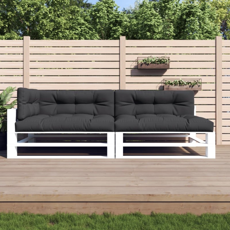 vidaXL Cojines para sofá de palets 5 unidades tela negro vidaXL Cojines para sofá de palets 5 unidades tela negro
