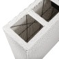 vidaXL Jardinera alta con 4 macetas 2 uds ratán sintético blanco vidaXL Jardinera alta con 4 macetas 2 uds ratán sintético blanco