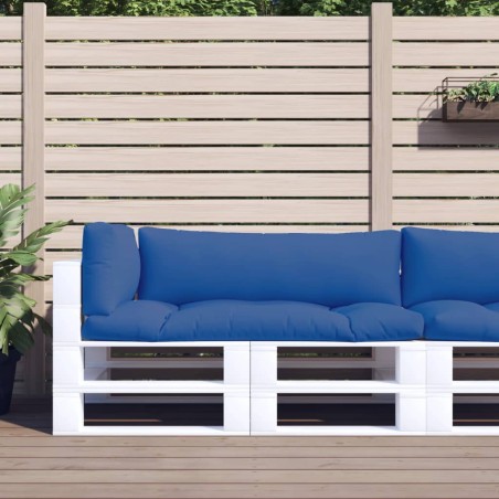vidaXL Cojines para palets 3 unidades tela azul royal
