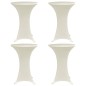 vidaXL Mantel elástico para mesa alta 4 unidades color crema Ø60 cm vidaXL Mantel elástico para mesa alta 4 unidades color crema Ø60 cm