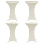 vidaXL Mantel elástico para mesa alta 4 unidades color crema Ø80 cm vidaXL Mantel elástico para mesa alta 4 unidades color crema Ø80 cm