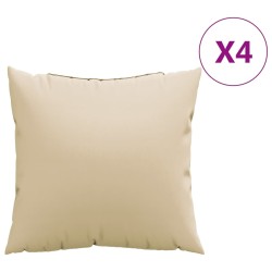 vidaXL Cojines decorativos 4 uds tela beige 50x50 cm