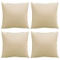 vidaXL Cojines decorativos 4 uds tela beige 50x50 cm