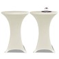 vidaXL Mantel elástico para mesa alta 4 unidades color crema Ø80 cm vidaXL Mantel elástico para mesa alta 4 unidades color crema Ø80 cm