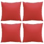 vidaXL Cojines decorativos 4 uds tela negro 60x60 cm