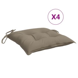 vidaXL Cojines de silla de jardín 4 uds tela Oxford taupé 40x40x7 cm