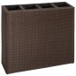 vidaXL Jardinera alta con 4 macetas 2 uds ratán sintético marrón vidaXL Jardinera alta con 4 macetas 2 uds ratán sintético marrón