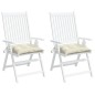 vidaXL Cojines de silla de jardín 2 uds tela Oxford crema 50x50x7 cm vidaXL Cojines de silla de jardín 2 uds tela Oxford crema 50x50x7 cm