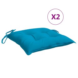 vidaXL Cojines de silla de jardín 2 uds tela Oxford azul 40x40x7 cm