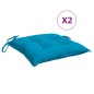 vidaXL Cojines de silla de jardín 2 uds tela Oxford azul 40x40x7 cm