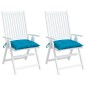 vidaXL Cojines de silla de jardín 2 uds tela Oxford azul 40x40x7 cm