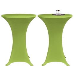 vidaXL Funda elástica para mesa 4 unidades 70 cm verde