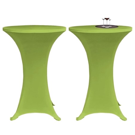 vidaXL Funda elástica para mesa 4 unidades 70 cm verde