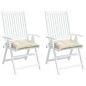vidaXL Cojines de silla de jardín 2 uds tela Oxford crema 40x40x7 cm vidaXL Cojines de silla de jardín 2 uds tela Oxford crema 40x40x7 cm